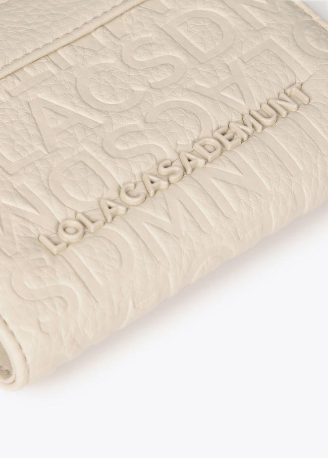 Faux leather monogram purse