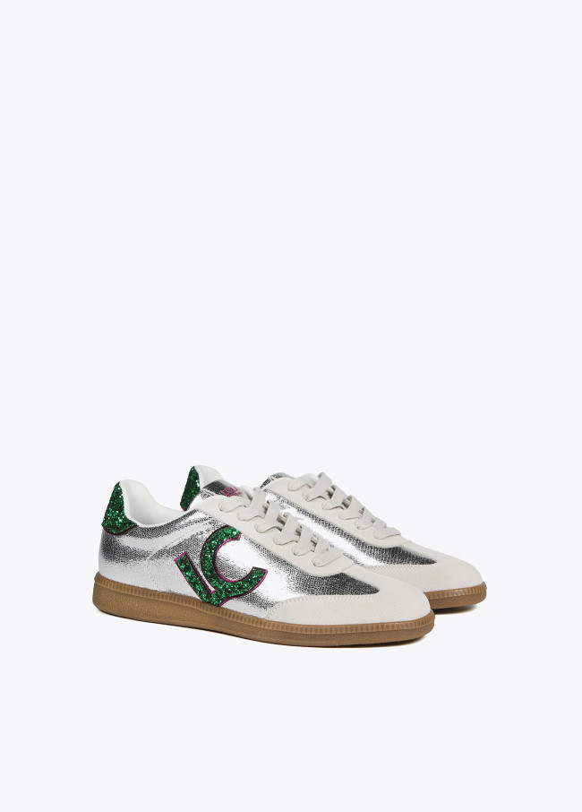 Metallic trainers with glitter LC