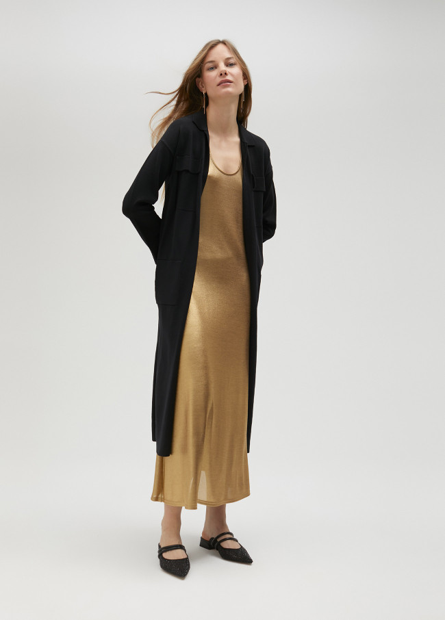 Cardigan lungo nero