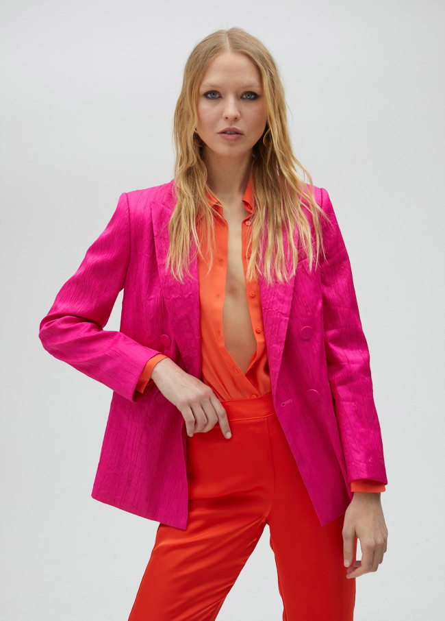 Blazer toucher rugueux