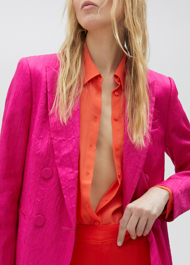 Blazer effetto stropicciato