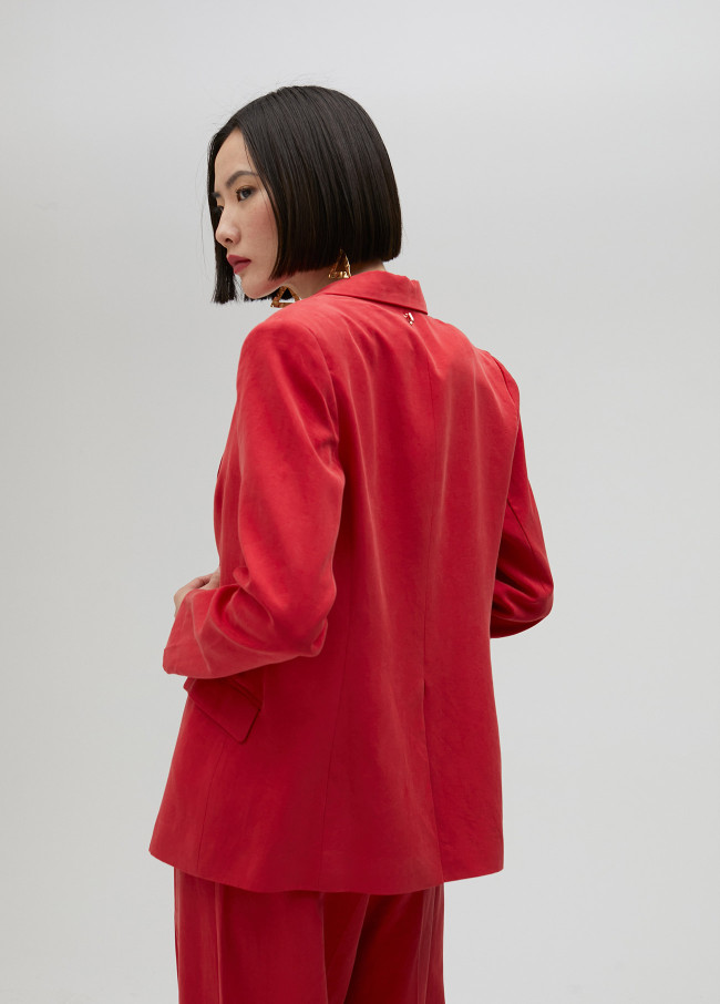 Gerade geschnittener Blazer aus Tencel