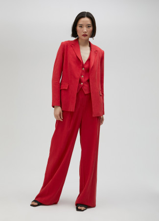 Blazer dritto tencel