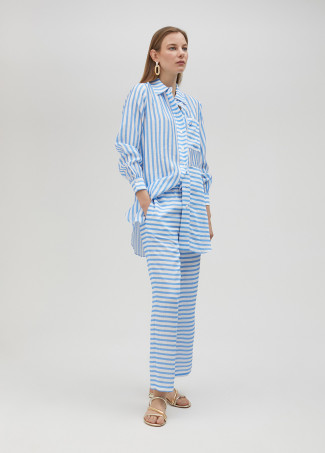 Two-way striped shirt