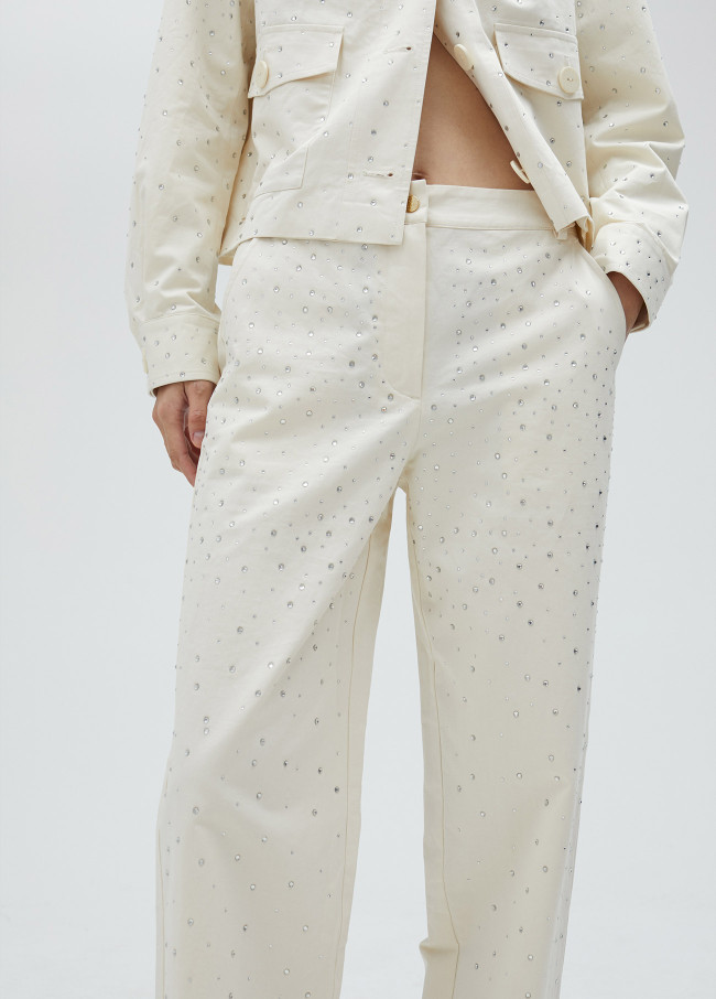Pantalon détails strass