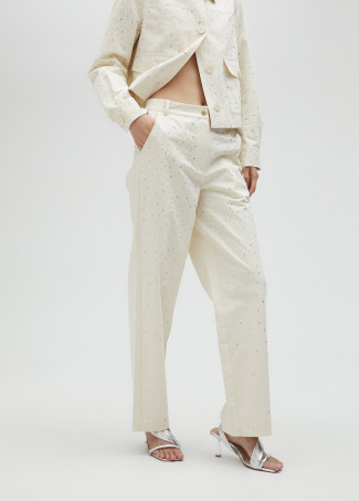 Pantalon détails strass