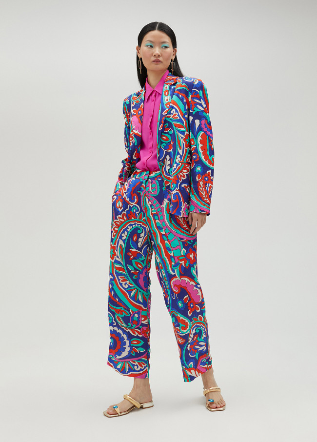 Paisley print blazer