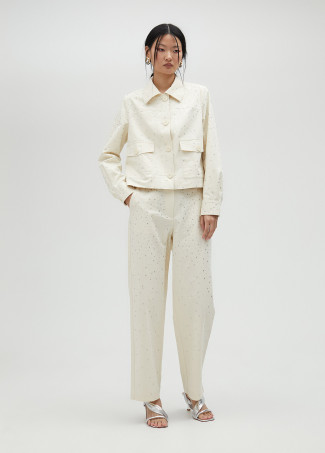 Giacca di jeans con strass