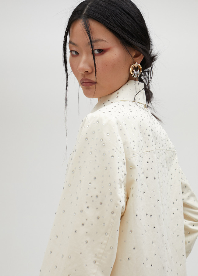 Blouson en jean avec strass