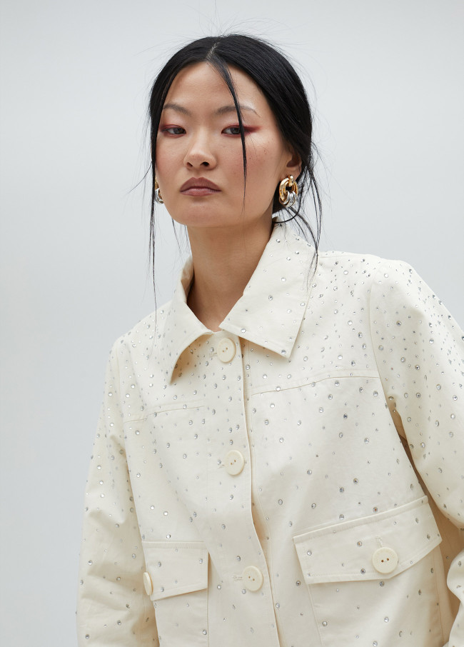 Blouson en jean avec strass