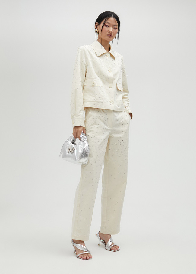 Giacca di jeans con strass