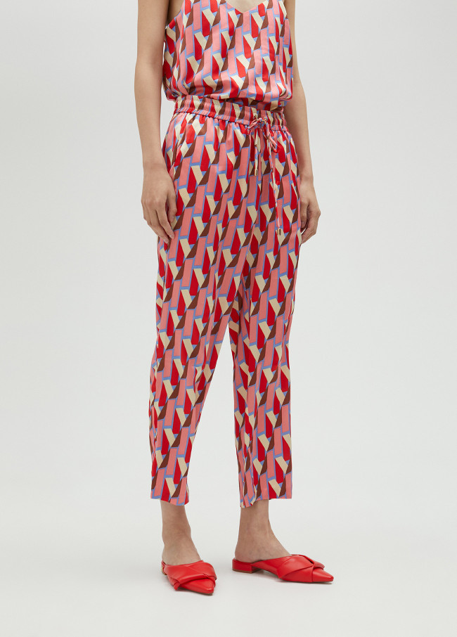 Pantalón estampado logotipo multicolor