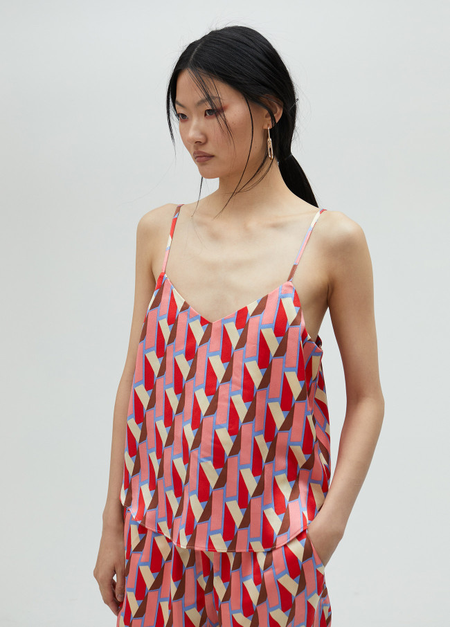 Logo print camisole top