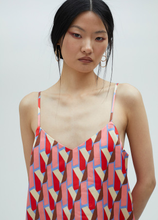 Top lencero estampado logotipado