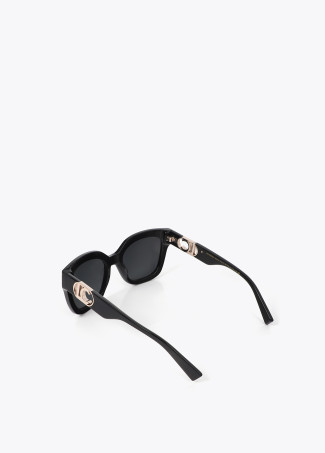 Gafa cuadrada combinada carey color de acetato de celulosa