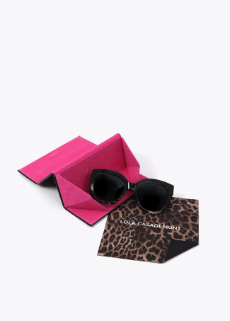 Gafa cuadrada combinada carey color de acetato de celulosa