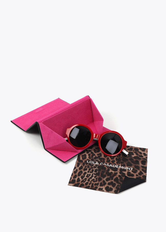 Gafa redonda combinada color de acetato de...