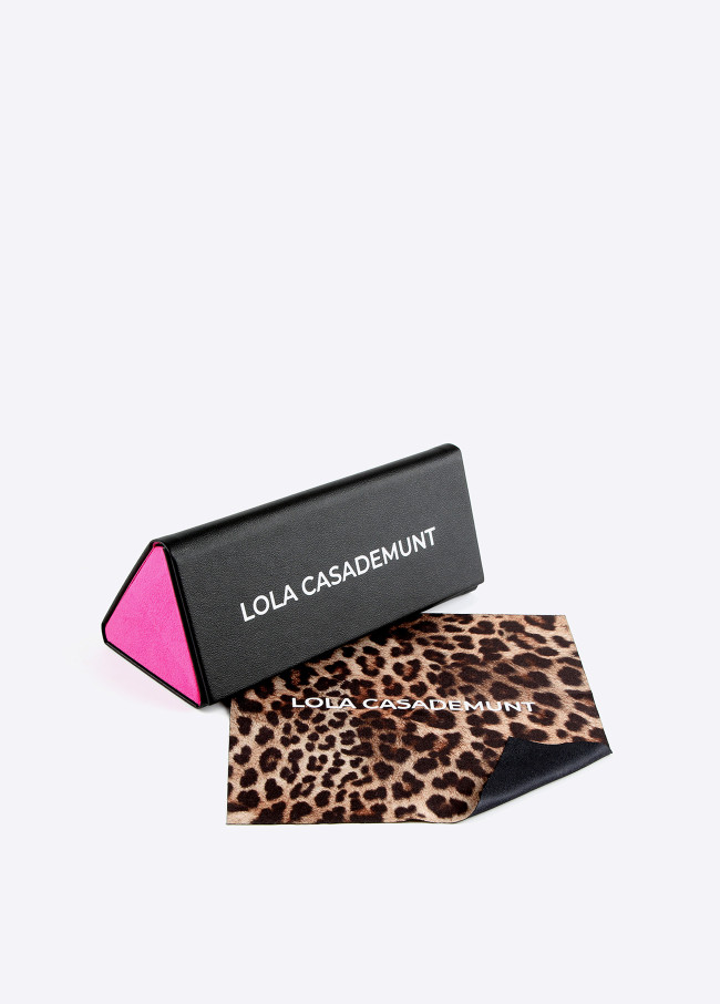 Gafa cuadrada combinada color de acetato de...