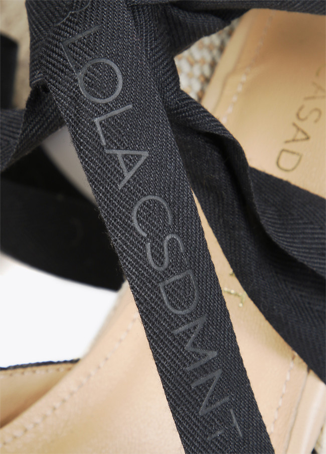 Chaussures compensées effet fibre naturelle...