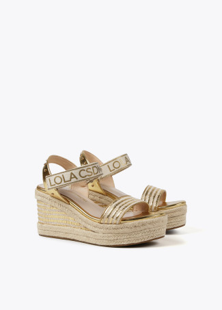 Chaussures compensées détails métallisés