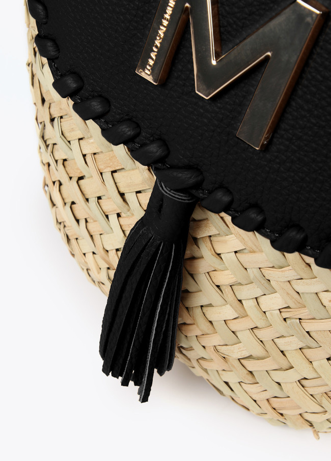 Mini palm leaf crossbody bag