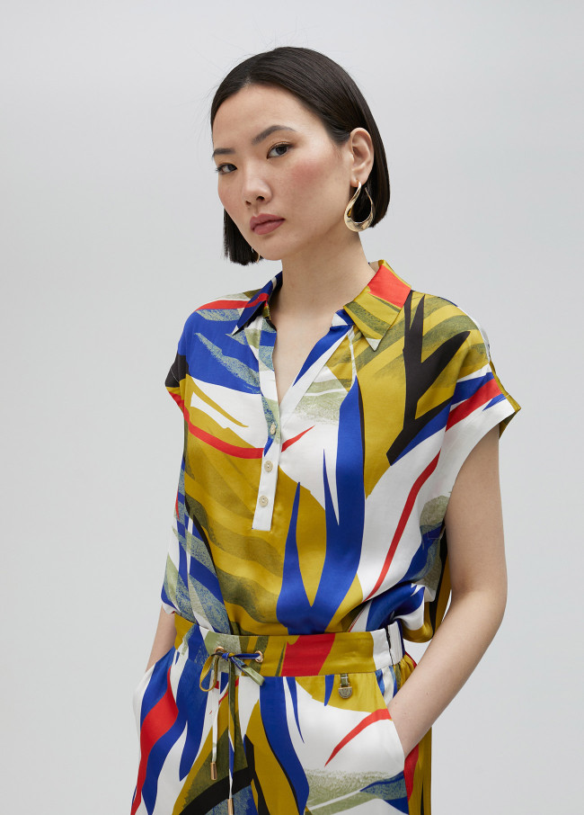 Camisa estampado tropical