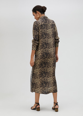 Vestido camisero animal print