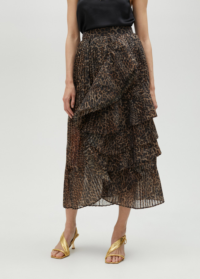 Plissierter Rock Volant