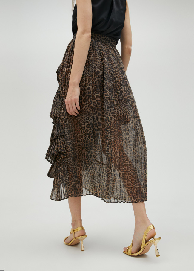 Plissierter Rock Volant