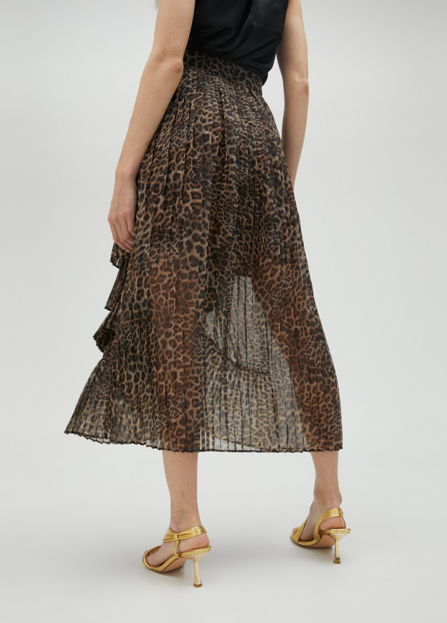 Plissierter Rock Volant