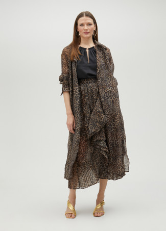 Trench organza stampa animalier