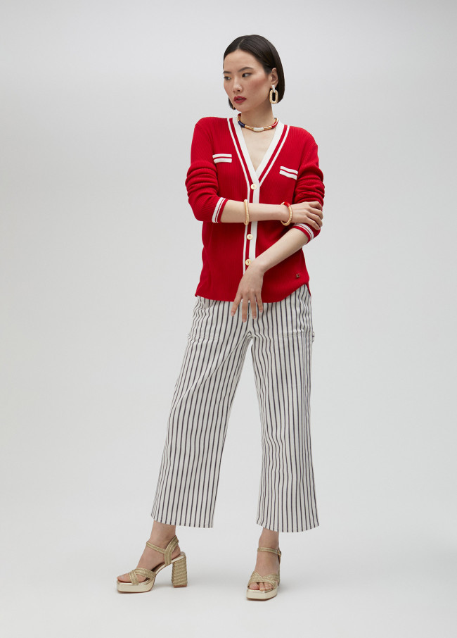 Two-tone cardigan