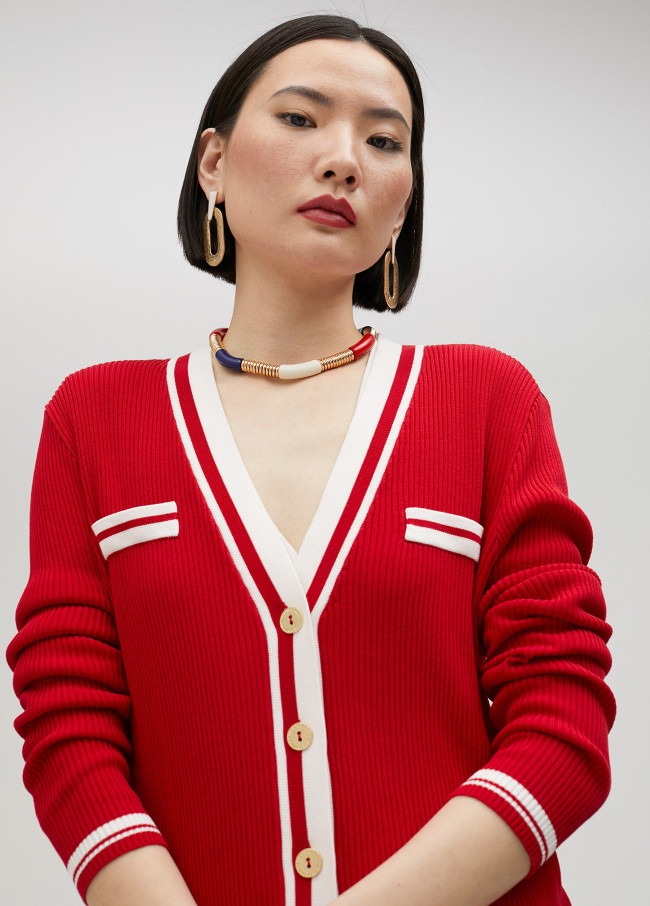 Zweifarbiger Cardigan