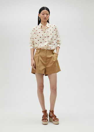 Camicia pois semitrasparente