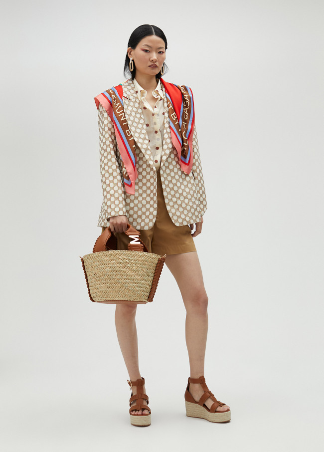 Semi-sheer polka dot shirt