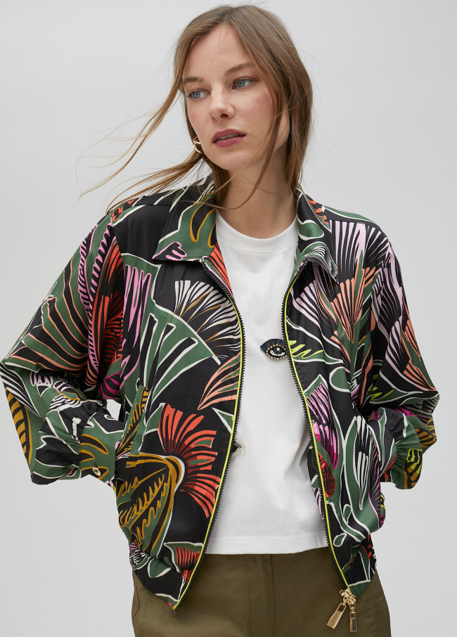 Casaco bomber estampado