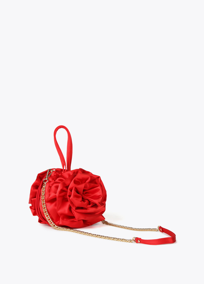 Satin flower bag