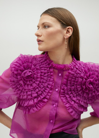 Bluse mit Blumendetail