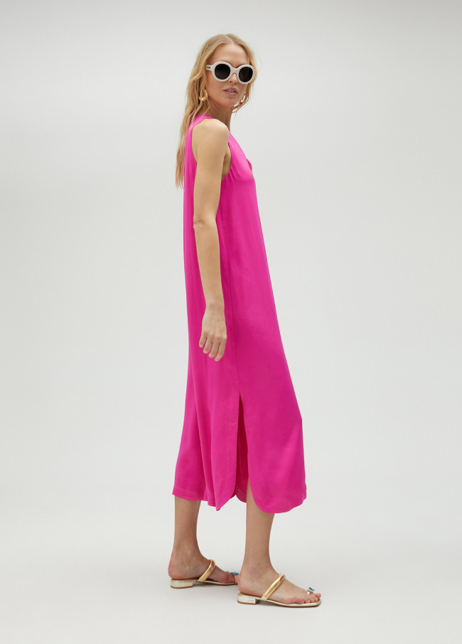 Vestido midi de alças