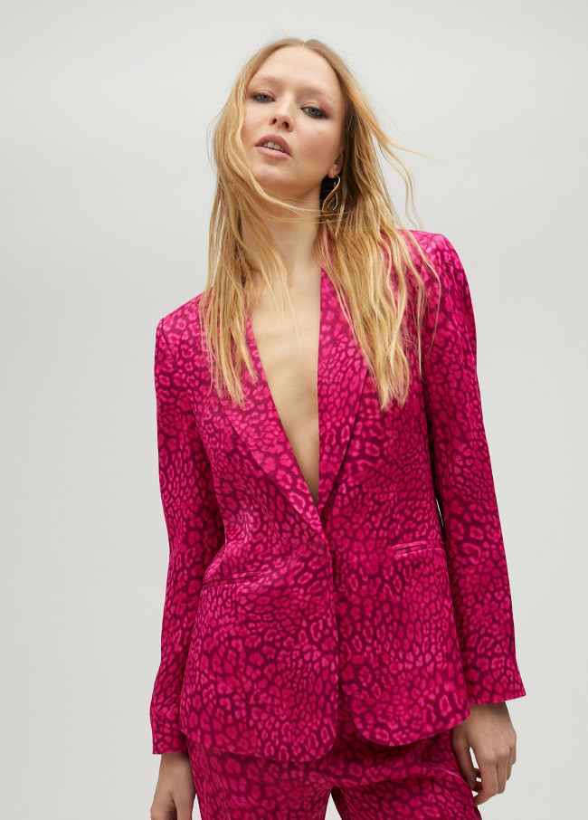 Blazer mit Animal Print
