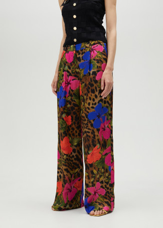 Pantalon fluide imprimé animal