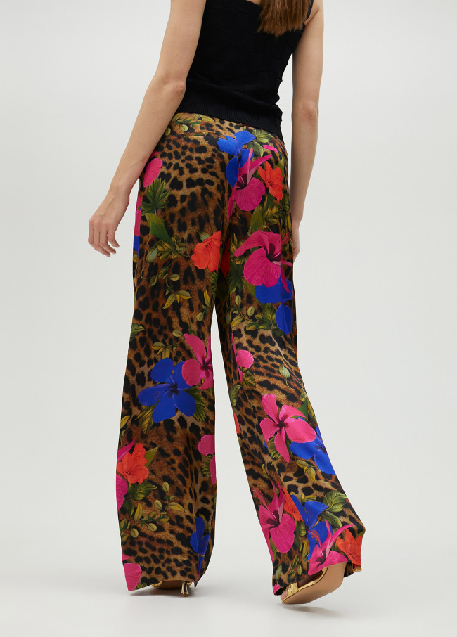 Pantalón fluido estampado animal