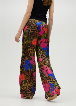 Pantaloni morbidi stampa animalier
