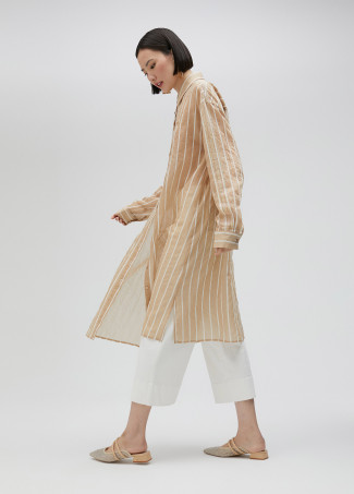 Chemise longue rayée