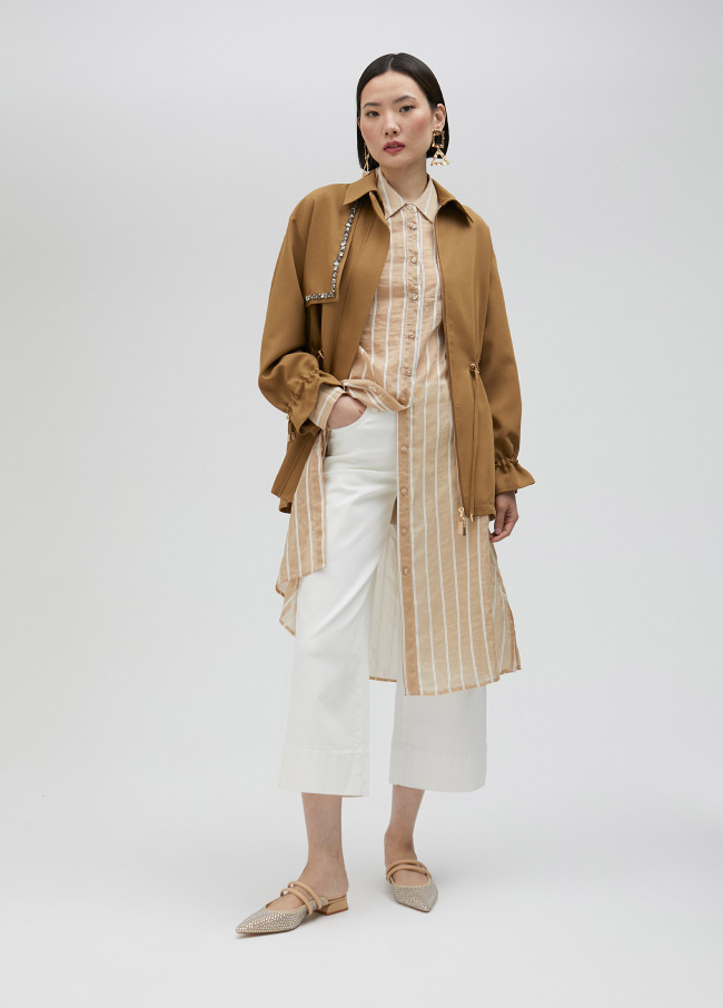 Chemise longue rayée