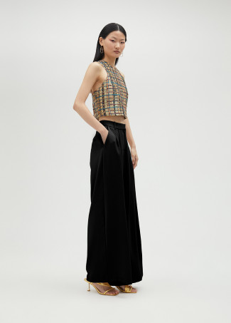 Palazzo trousers with darts