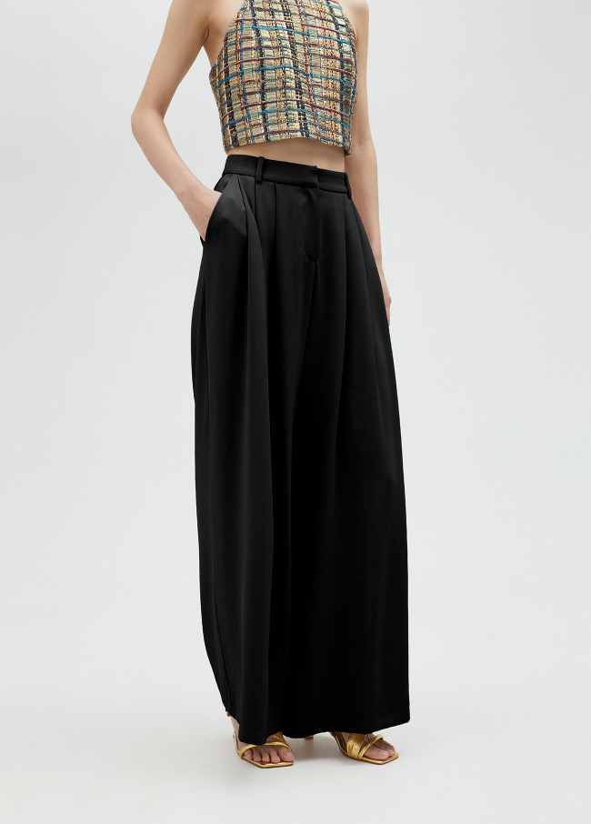Palazzo trousers with darts
