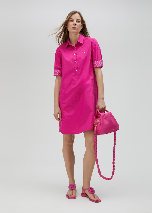 Dress with rhinestone detail sleeves