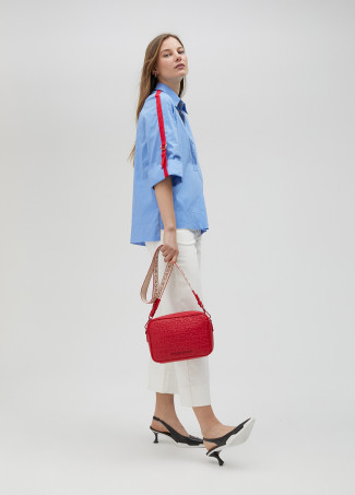 Shirt with striped detail