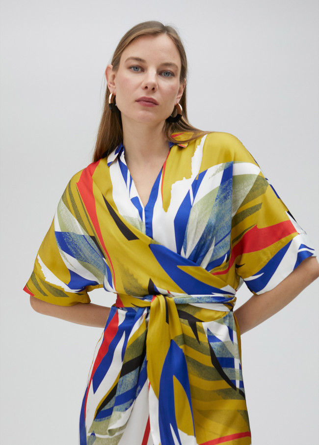 Vestido corto estampado